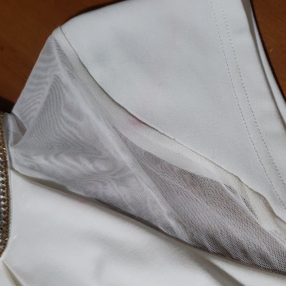 BEBE WHITE BODYCON DRESS XS - Picture 16 of 17